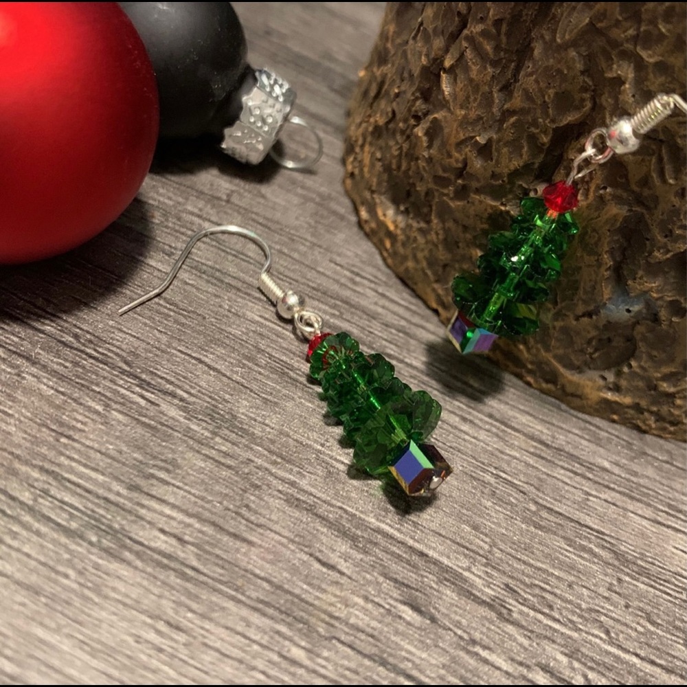 Christmas tree earrings - Picture 2 of 7